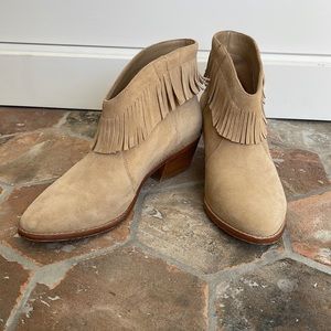 JOIE Makena Fringed Ankle Boots